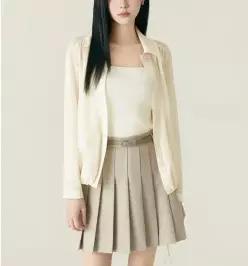 [로엠]스트링 시스루 셔츠 RMYWF37R14EPT