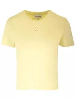 메종키츠네 베이비 폭스 패치 베이비 티셔츠 MW00105KJ0008P712 CHALK YELLOW DOM