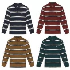 비버리힐스폴로클럽 남성 데일리 컴포트 스트라이프 카라티 TS220