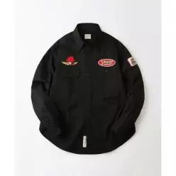 OUTSTANDING [LOONEY TUNES] TRIPLE STITCH MECHANIC SHIRT_BLACK 192499