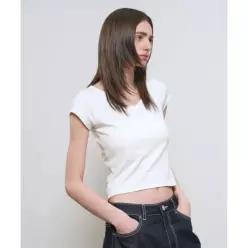 제너럴아이디어 GENERALIDEA 데일리 숏슬리브 브이넥 티셔츠 [WHITE] / GF1LTS513 GF1LTS513WH 3367185