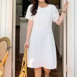 [라일리여성의류] Rly 진주 장식 레이어드 캐주얼 원피스