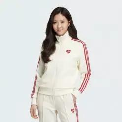 아디다스 MUST IT_ 파이어버드 루즈 트랙탑 크림화이트 레드 KQ8075