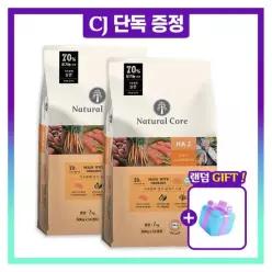 네츄럴코어 강아지사료 유기농연어 7kg x 2 개별포장 +간식1종)