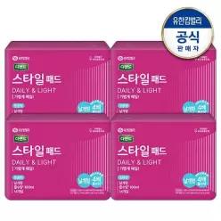디펜드 스타일 데일리 패드 중용량 날개형 14매x4팩 여성용 요실금 패드 중형 울트라슬림