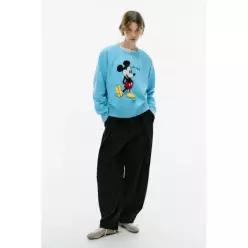 ZARA MICKEY MOUSE 미키 마우스 DISNEY 디즈니 SWEATSHIRT 스웨트셔츠 셔츠 - BLUE 블루 4805/124/400