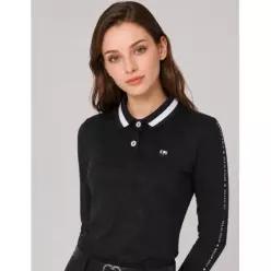 마코 여성 도트 프린트 요코에리 티셔츠 MNW1TS71 1483835
