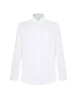 [오스틴리드][이지케어 SLIM FIT]화이트 와이드 드레스 셔츠-A7FA2412143B