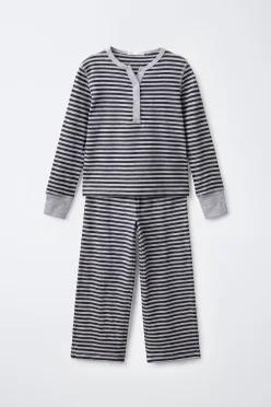 [국내매장] ZARA 여아 6-14세/ 스트라이프 패턴 파자마 - 콜 그레이 1716/682/807 556736