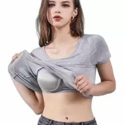 [라일리여성언더웨어] Rly 브라티 캡내장 반팔티 스판 홈웨어 세트