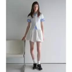 MUSINSA STANDARD WOMAN 우먼즈 벌룬 밴딩 미니 스커트 [화이트]