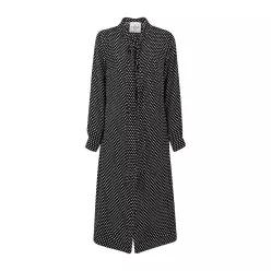 미디원피스 ALBAMIDIDRESSBLACK/OFFWHITEPOIS