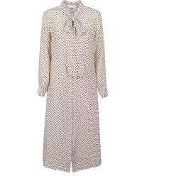 미디원피스 ALBAMIDIDRESSOFFWHITE/CARAMELPOIS