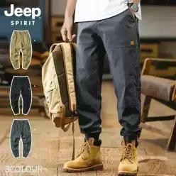 JEEP spirit(지프스피릿) 가을 겨울 신상 데일리 남성조거팬츠 등산바지 밴딩 면바지 작업복 카고 LJZ9070B