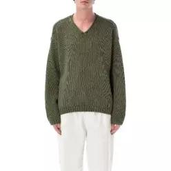 26SS STUSSY stussy relaxed V 넥 linen 코튼 스웨터 1172890403 TP574714681