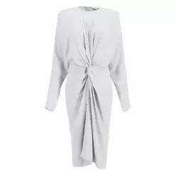 Stella McCartney 새틴 드레이프 프런트 미디 드레스 6A05683FU372 TP438778800