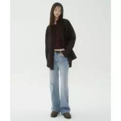MUSINSA STANDARD WOMAN 우먼즈 부츠 컷 데님 팬츠 [라이트 인디고]