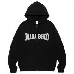 매장정품 마하그리드 MAHAGRID APPLIQUE ZIP UP HOODIE BLACKMG2CFMM428A 121113