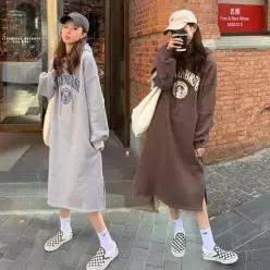 [라일리여성의류] Rly 기모 안감 슬림핏 미니 후드원피스