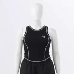 HDEX 우먼스 시그니처 컨트라스트 탱크탑 (Black) 616342