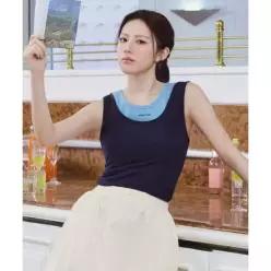 마리떼 프랑소와 저버 MARITH  + FRAN OIS GIRBAUD W LAYERED S리 LEEVELESS navy 291174