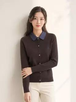 크로커다일레이디 데님카라 버튼업 가디건_CLEWSW110 475326