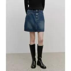 마리떼 프랑소와 저버 MARITH  + FRAN OIS GIRBAUD W DENIM MINI SKIRT dark blue 288782