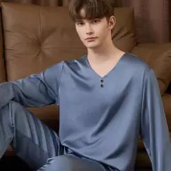 MZSSY19 남자 봄가을 새틴 파자마 겨울 잠옷세트