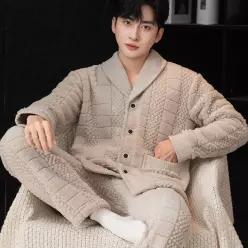 MSHRSY13 남자 겨울 파자마 극세사 잠옷세트