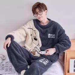 MSHRSY26 남자 겨울 파자마 극세사 잠옷세트