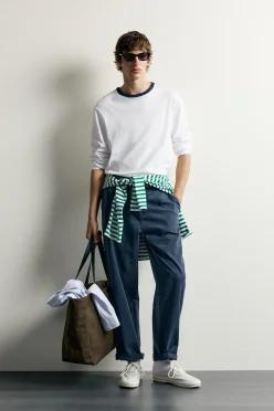 [국내매장] ZARA 남성 0FR. PARIS X 배색 티셔츠 - 라이트 베이지 0722/344/052 550034