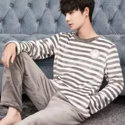 MSHRSY35 남자 겨울 파자마 극세사 잠옷세트