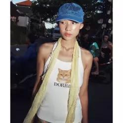 매장정품 CENTAUR.KR SCALLOPED LACE SCARF_YELLOW