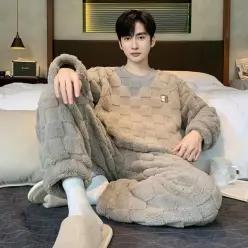 MSHRSY49 남자 겨울 파자마 극세사 잠옷세트