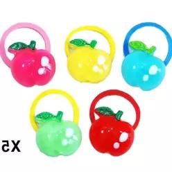 문펫 미니사과 고무줄 강아지 애견 머리끈 랜덤 X5 LE0467A 액세서리 개머리핀