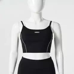 HDEX 우먼스 서포트 파이핑 레이어드 브라탑 (Black) 616388