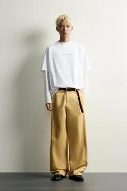 [국내매장] ZARA 남성 프린트 패치 릴렉스핏 티셔츠 - 화이트 4374/331/250 550091
