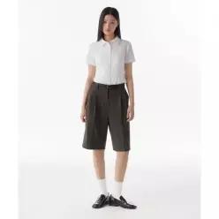 무신사스탠다드 MUSINSA STANDARD WOMAN 우먼즈 와이드 버뮤다 하프 슬랙스 [크 브라운]MWBPS2Z01-VR 17362