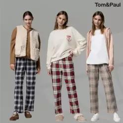 탐앤폴 25FW 여성 플란넬 체크 팬츠 3종(L511W)