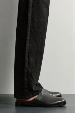 [국내매장] ZARA 남성 정장용 레더 클로그 - 블랙 2485/820/800 549951