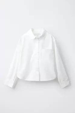 [국내매장] ZARA 여아 플레인 포플린 셔츠 - 화이트 5644/610/250 555674