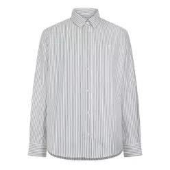 Maison Kitsune 메종 키츠네 남성용 프로필 폭스 버튼 긴소매 무지 셔츠 - 구름색 푸른색 7750157
