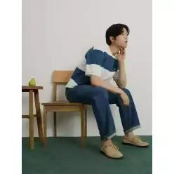 [빈폴] [26SS 30%OFF] 볼드 컬러블럭 캐주얼 티셔츠 블루 (BC6542C92P)