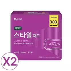디펜드 스타일 패드 초슬림 안심 흡수 대용량 12매 2팩