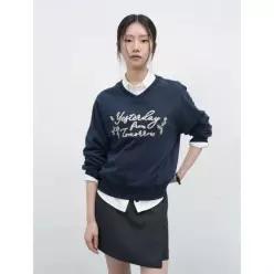 제너럴아이디어 GENERALIDEA 레터링 브이넥 맨투맨 [NAVY] / WBE3L02513
