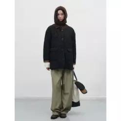 제너럴아이디어 GENERALIDEA 머플러 세트 노카라 퀼팅 자켓 [BLACK] / WBE3L07516 WBE3L07516BK 3371066