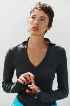 ZARA 자라 폴로 칼라 티셔츠 그레이 1058 804 803