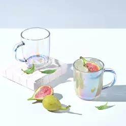 글라스락 홀로그램 오로라 달콤머그 360ml 2P