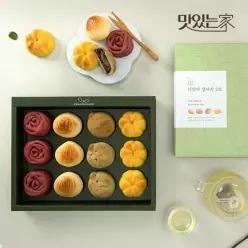 맛있는家 화과방 더담아 생과자세트 2호 12개입 +쇼핑백) 화과자 만주 선물세트 프리미엄 간식