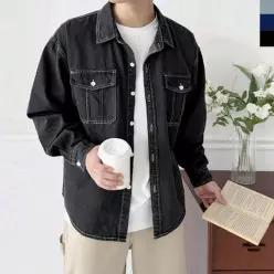 오너클랜 오버핏 포켓 청남방 데님 셔츠 남자 남성상의 오버핏 청남방 데님